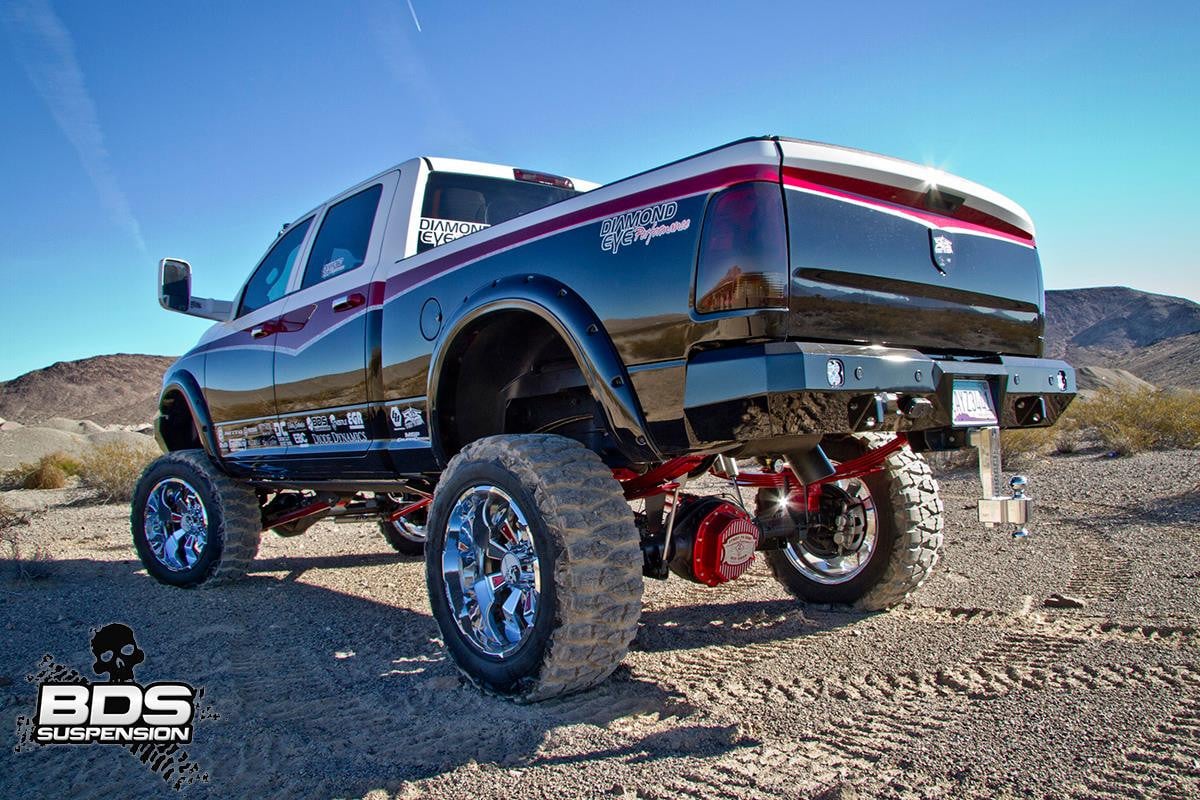 Lifted Dodge Ram With a Drop Hitch for Towing - Photo by BDS suspension