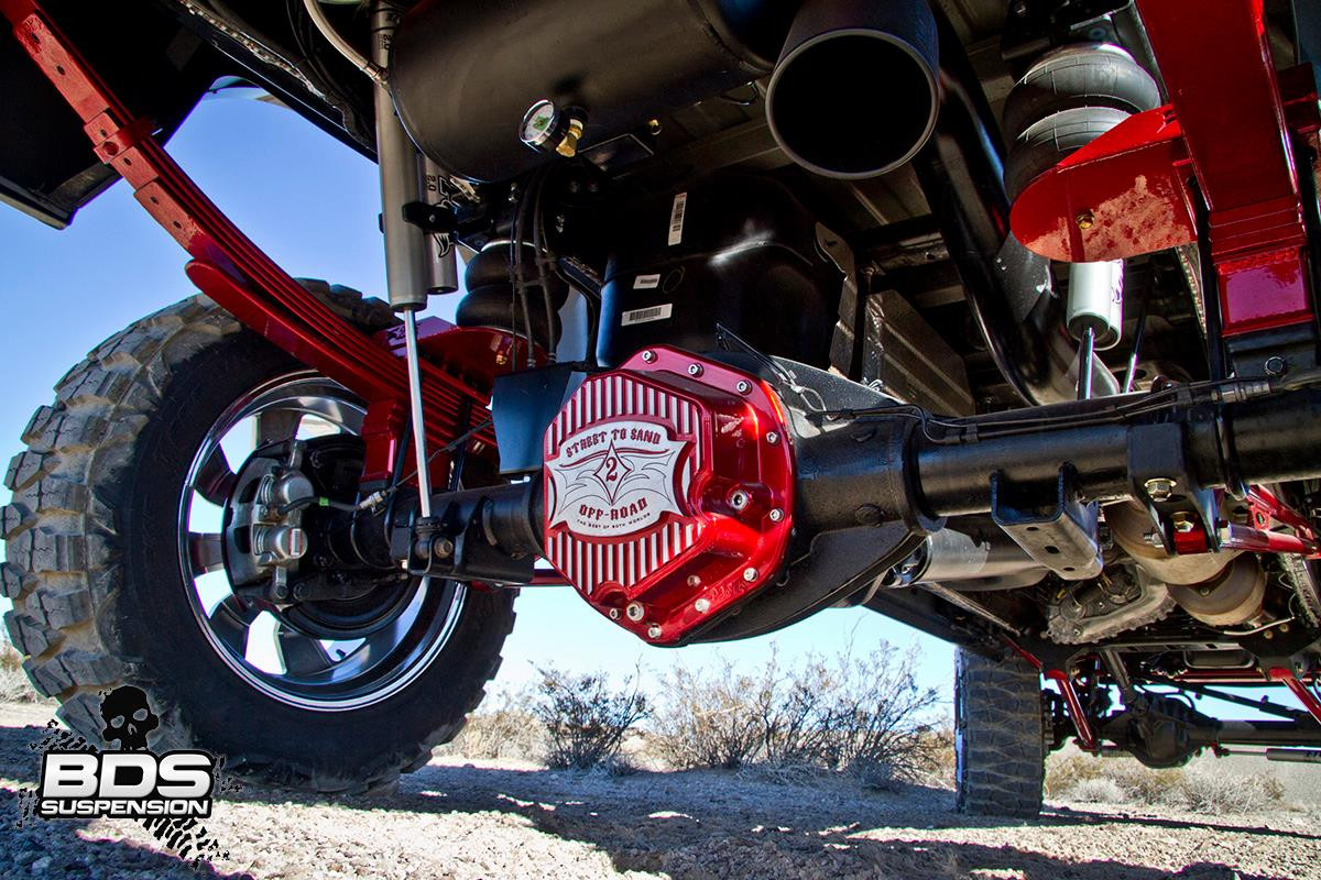 Custom painted Rear Differential Cover on Ram 2500 - Photo by BDS suspension