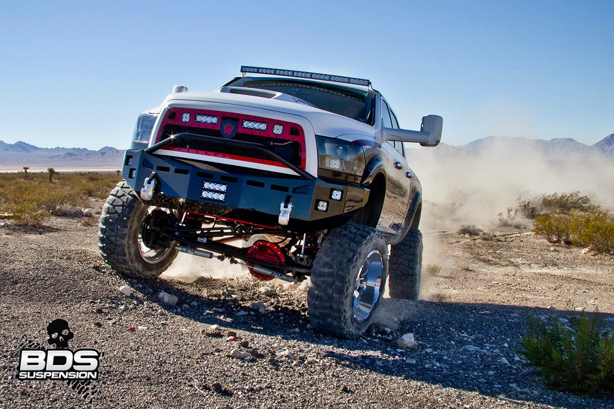 Lifted Dodge Ram 2500 in the Desert - Photo by BDS suspension