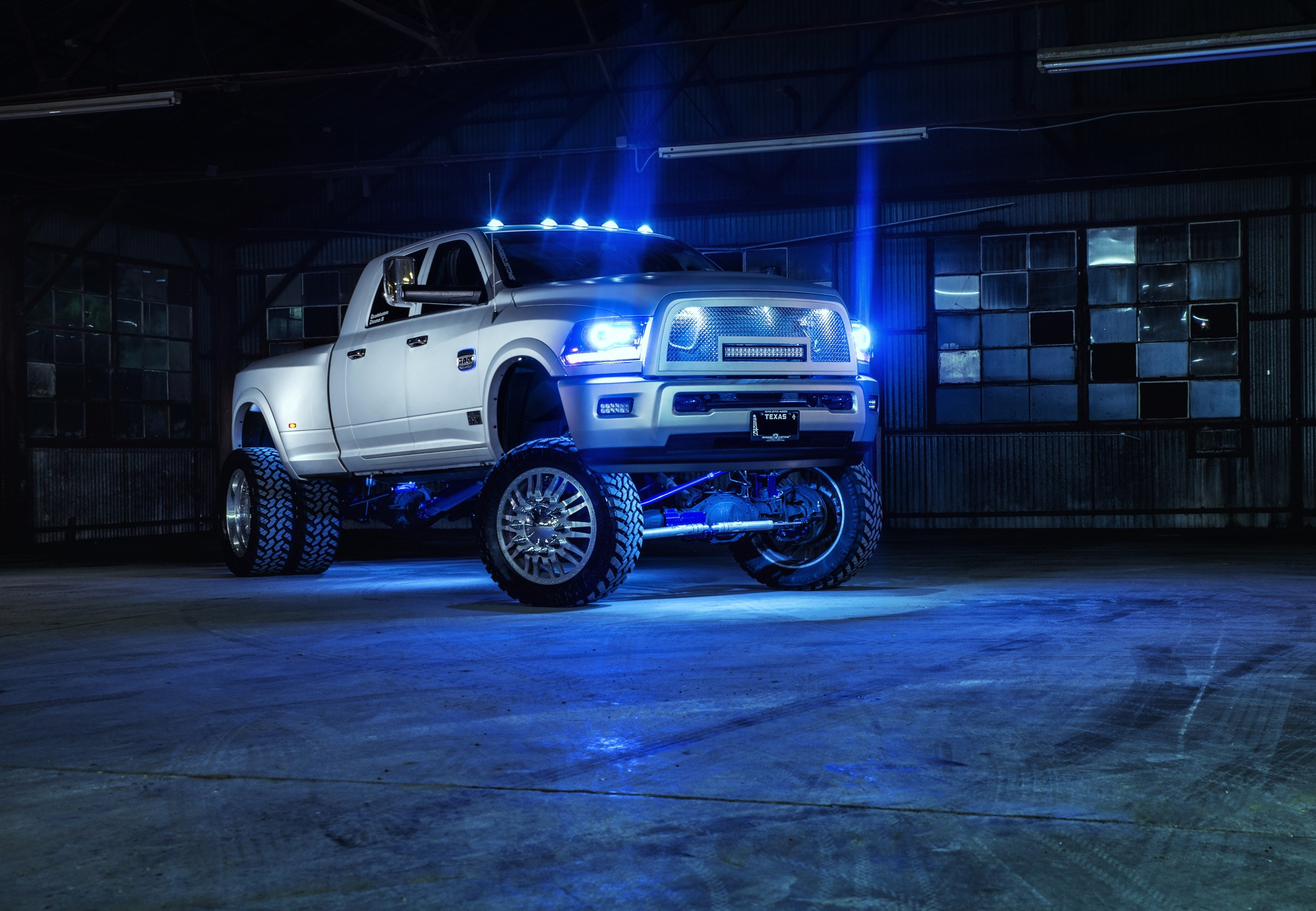 Ram With Blue headlights and Cabin Lights - Photo by Kelderman