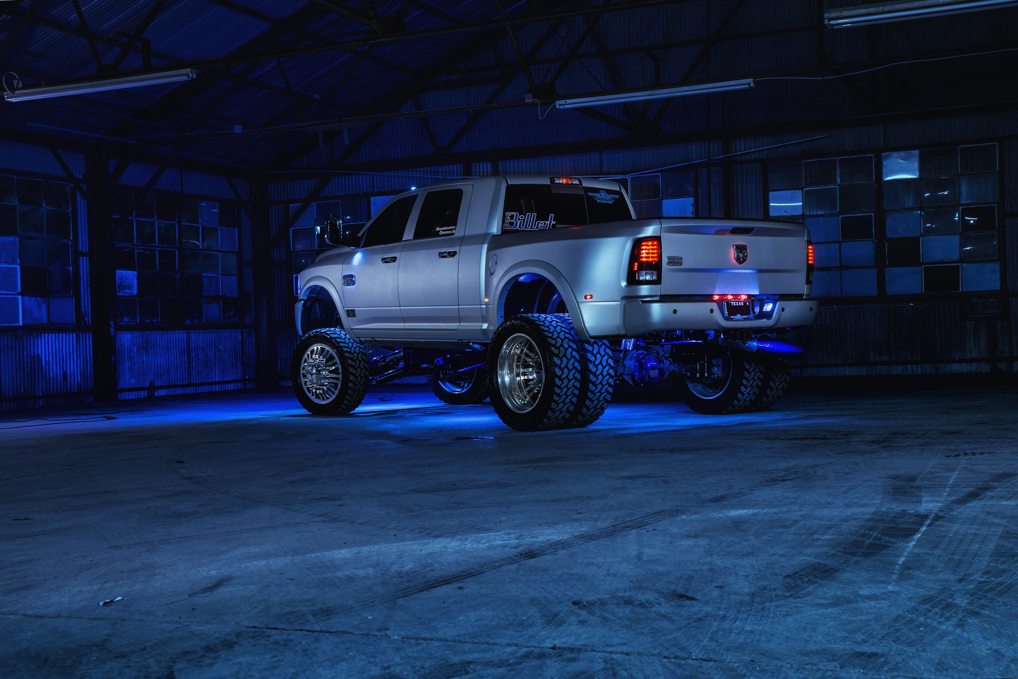 Dodge Ram With Custom Chrome Dually Wheels - Photo by Kelderman