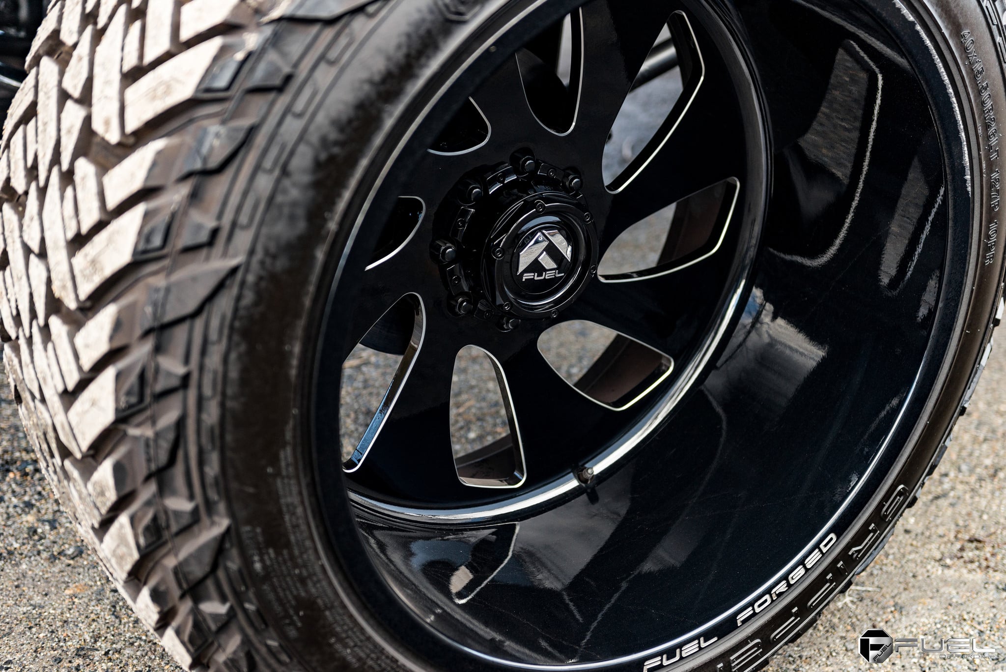 Black Fuel Center Caps - Photo by Fuel Off-Road