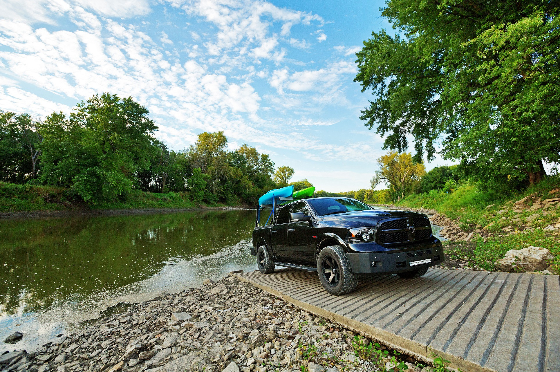 Perfect Truck Setup for Kayak Transportation - Photo by Dee Zee