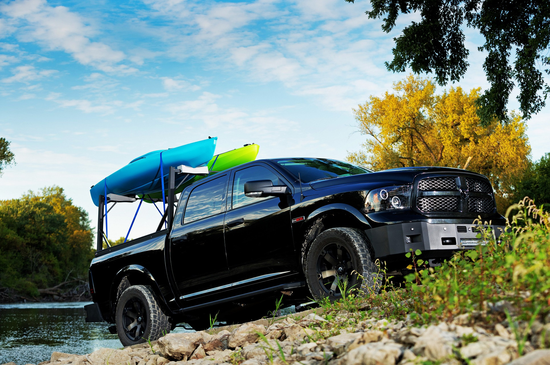 Lifted Dodge Ram 1500 With Steel Bumper And Fuel Wheels - Photo by Dee Zee