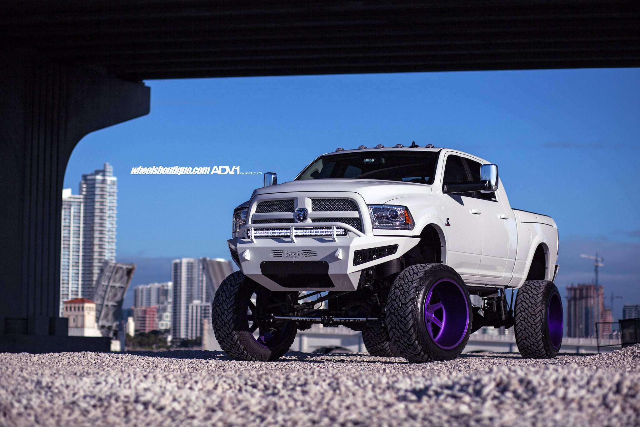 White Rino - Lifted White Dodge Ram Cummins - Photo by ADV1