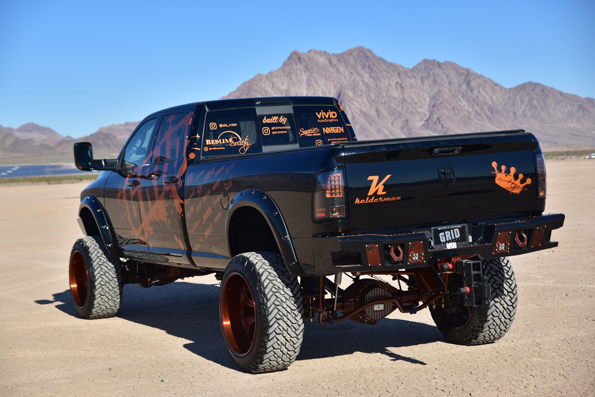 Lifted Dodge Ram with Off-road Rear Bumper - Photo by Eddie Maloney, Glenn Elliott