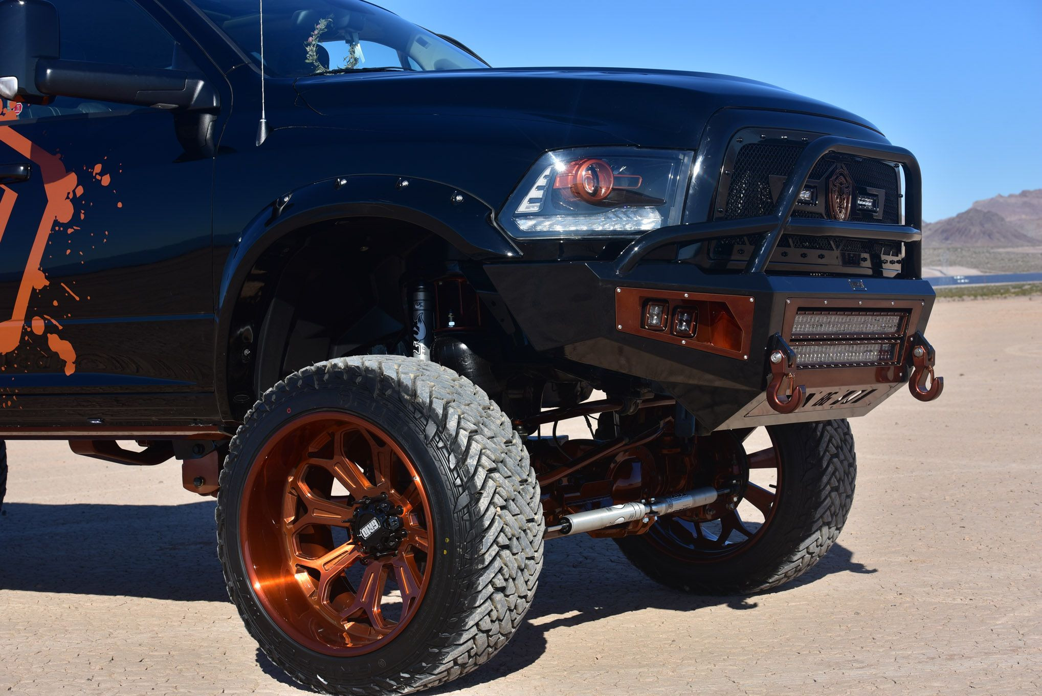 Custom Dodge Ram on GRID Gloss Bronze Wheels - Photo by Eddie Maloney, Glenn Elliott