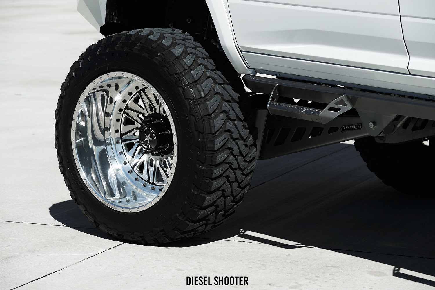 American Force Wheels on Custom Lifted Dodge Ram - Photo by Diesel Shooter