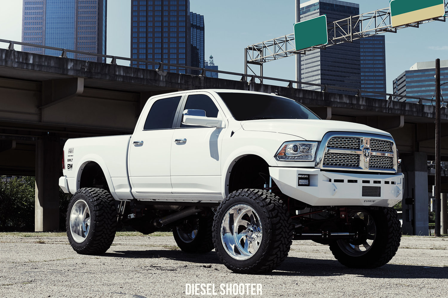 Fusion Front HD Bumper on Lifted Dodge Ram - Photo by Diesel Shooter