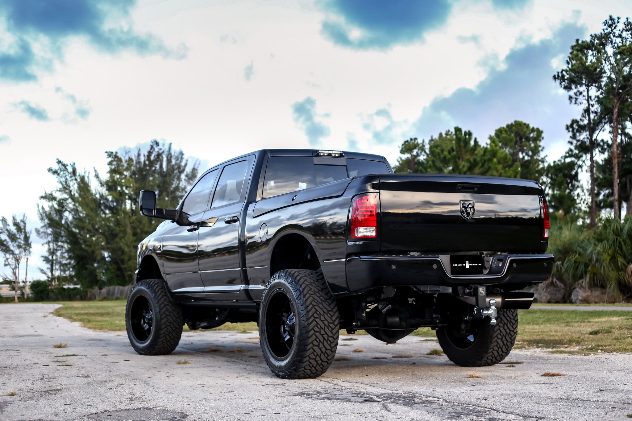 Black Dodge Ram with B&W Hitch Receiver - Photo by Fuel Offroad.