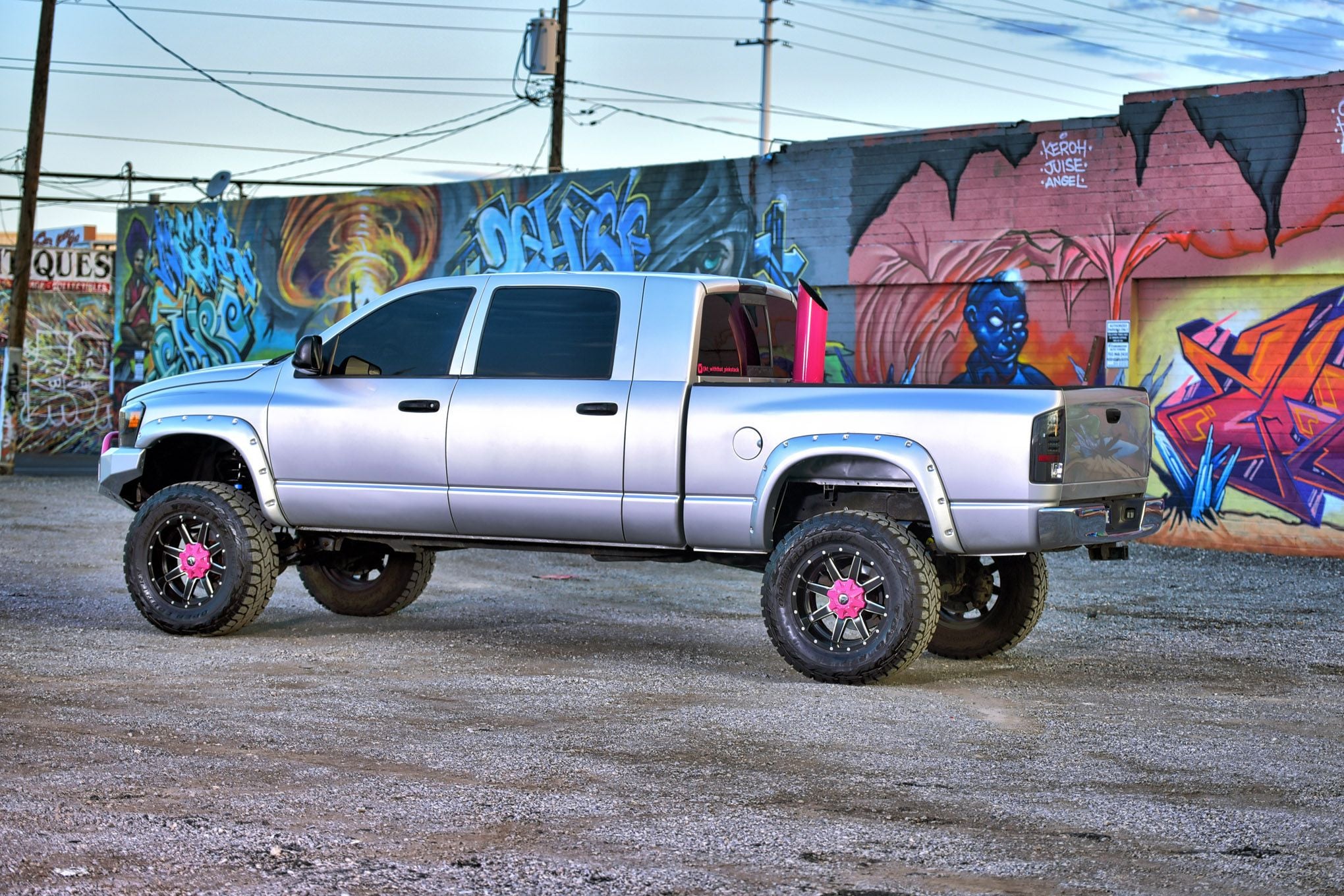 Toyo Open Country Tires on Gray Lifted Dodge Ram - Photo by Eddie Maloney