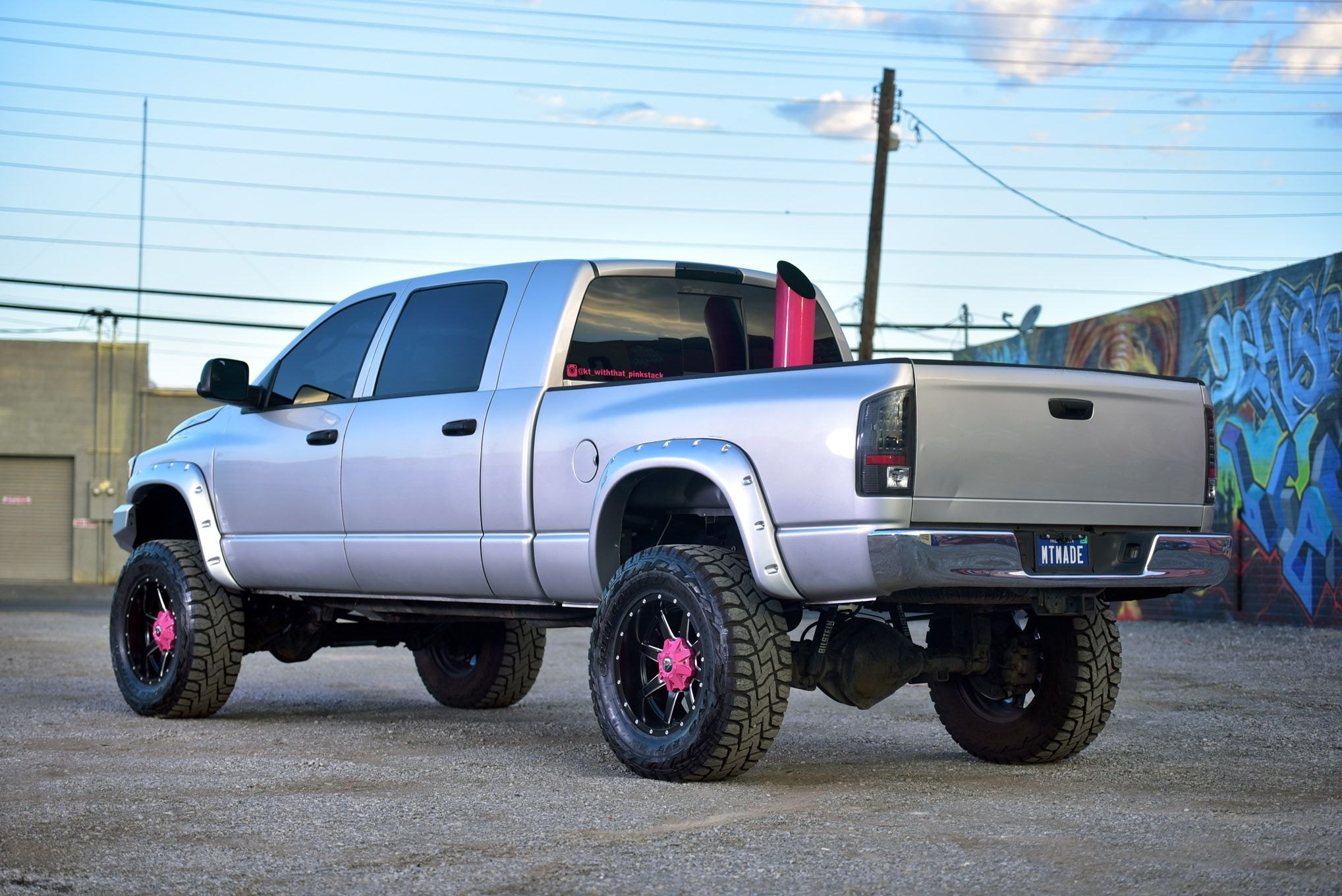 Pink dodge Ram