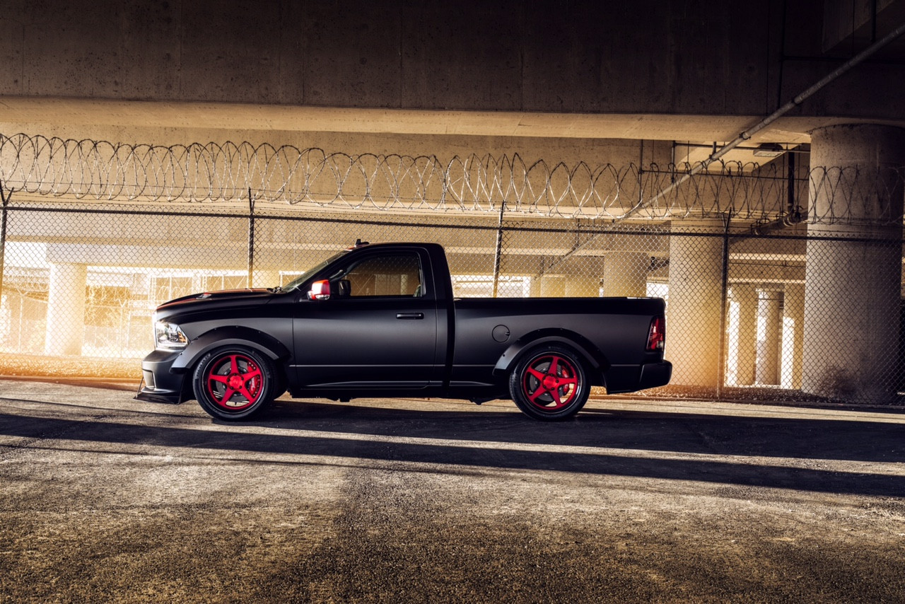 Gray Dodge Ram with Aftermarket Fender Flares - Photo by Forgeline Motorsports