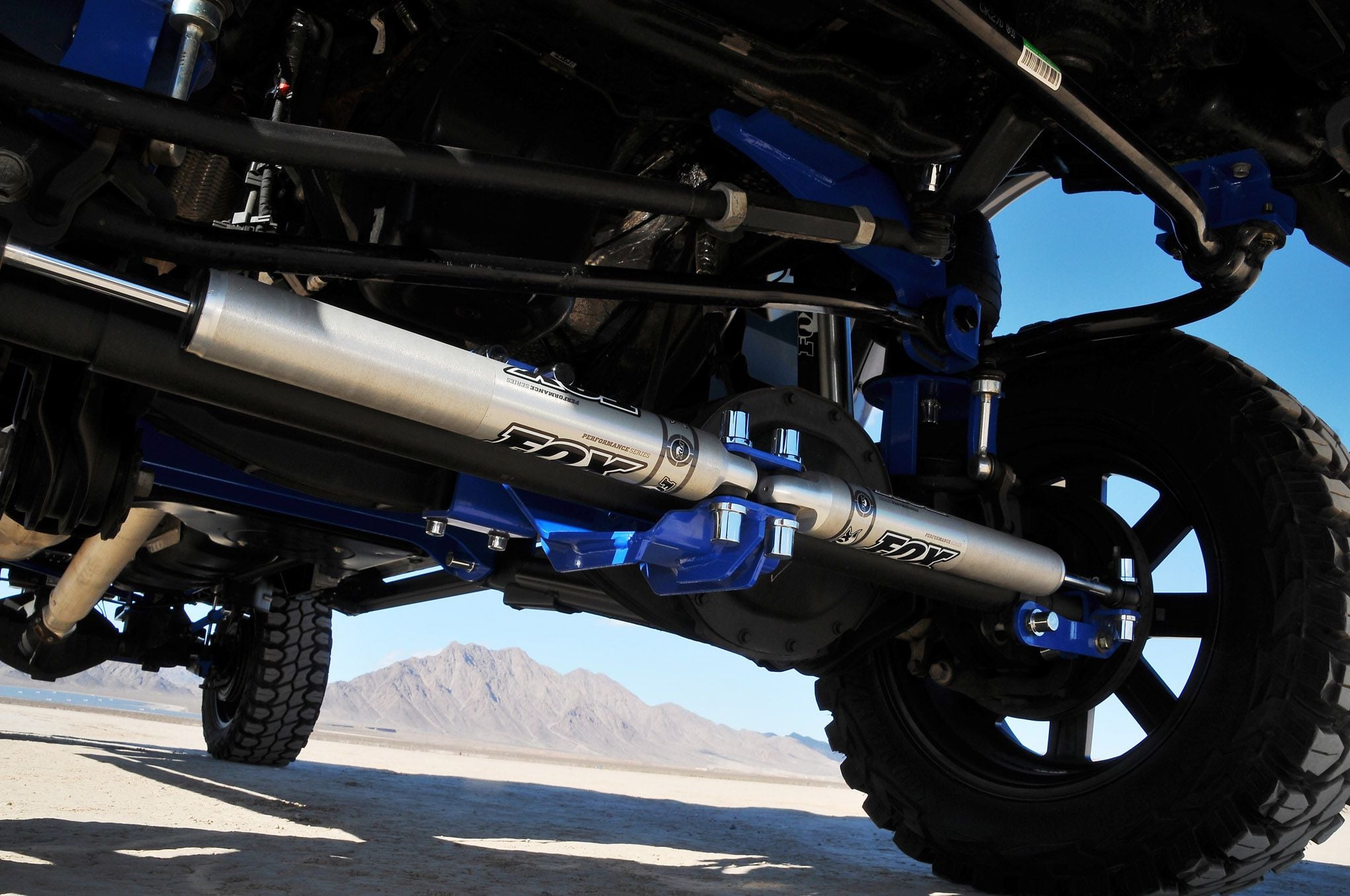 Fox Shocks on Airbrushed Lifted Dodge Ram - Photo by Phil Gordon