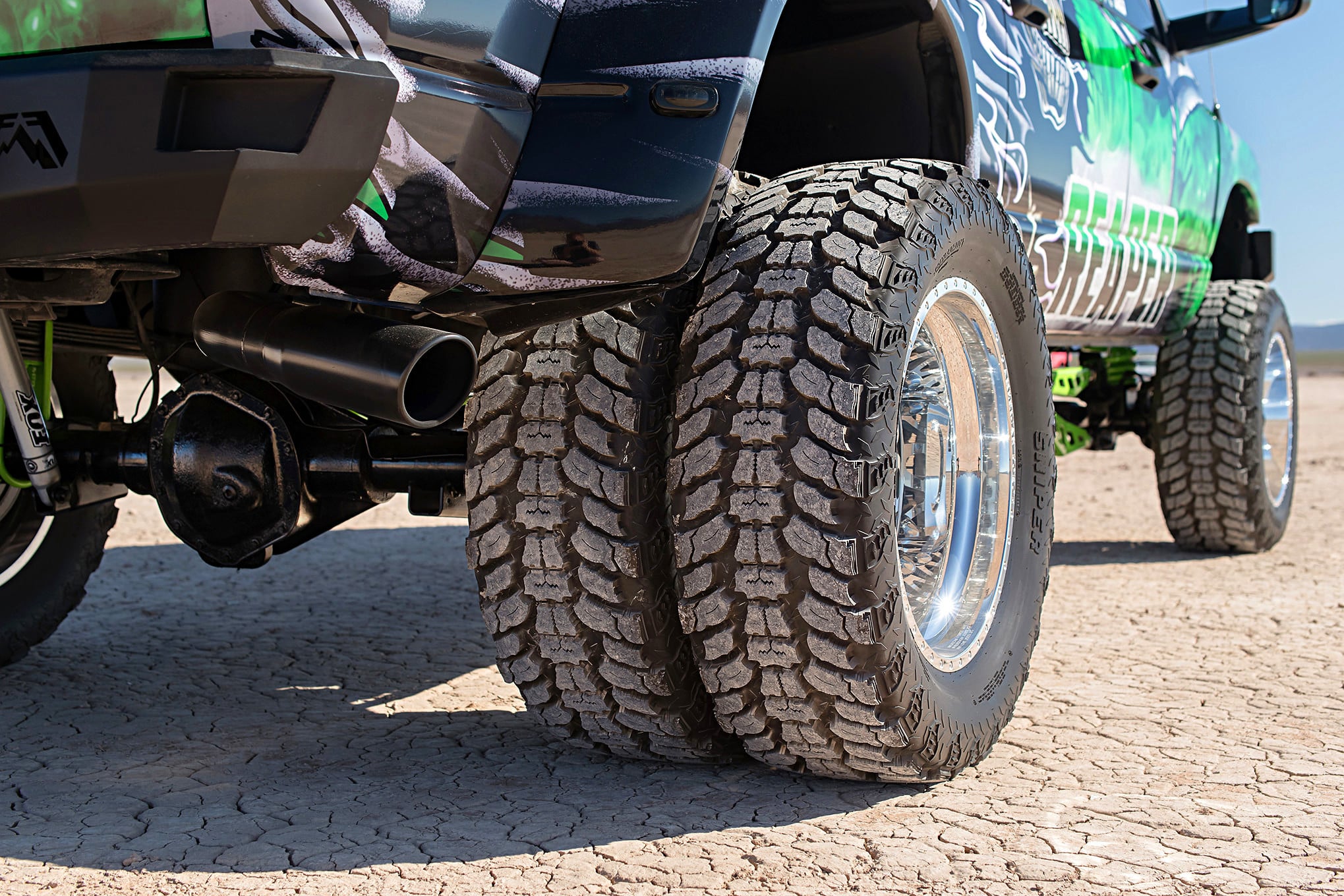 Lifted Dodge Ram with Aftermarket Exhaust System - Photo by Eddie Maloney