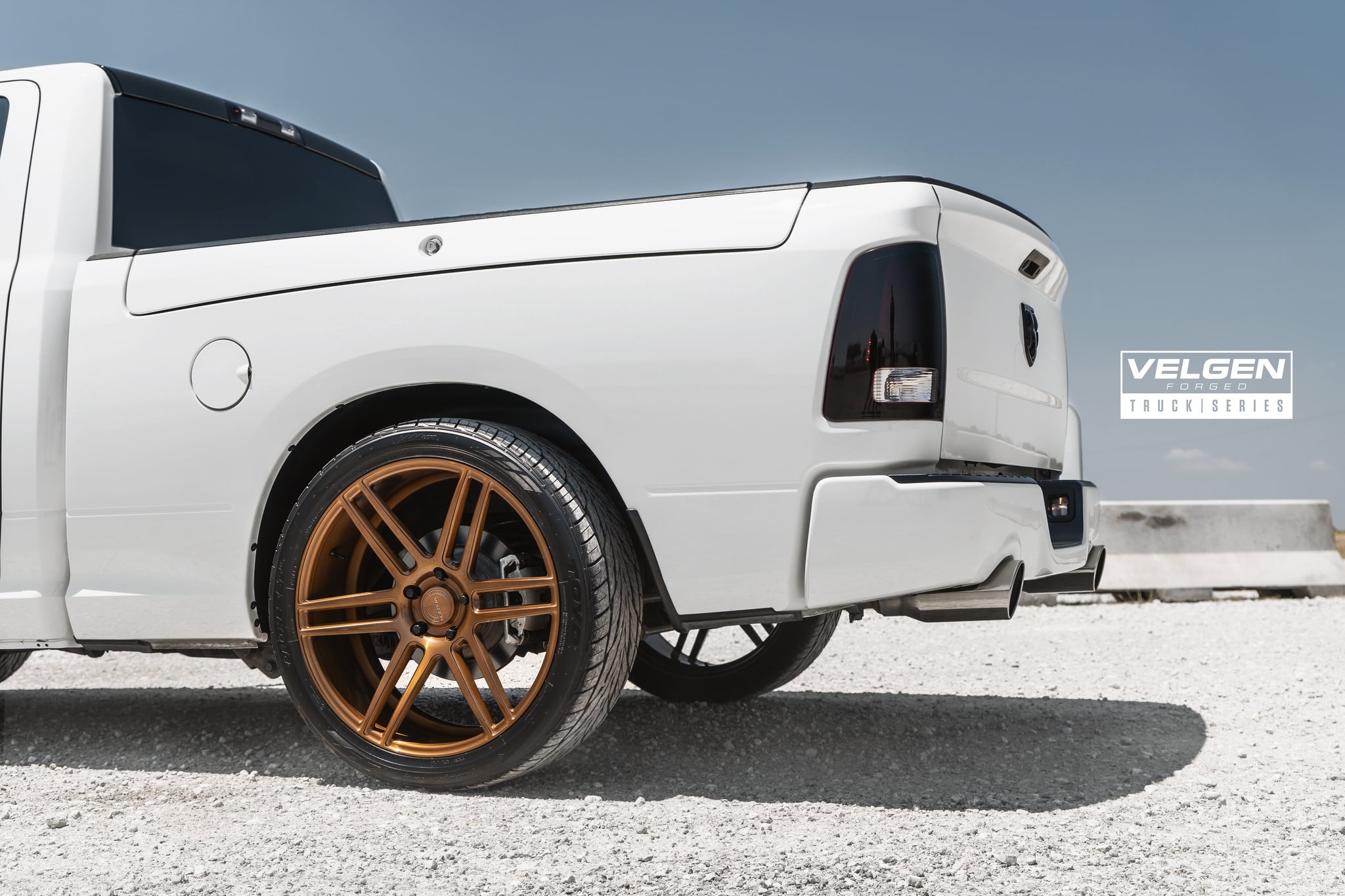 Truck Series Velgen Rims on White Dodge Ram RT - Photo by Velgen