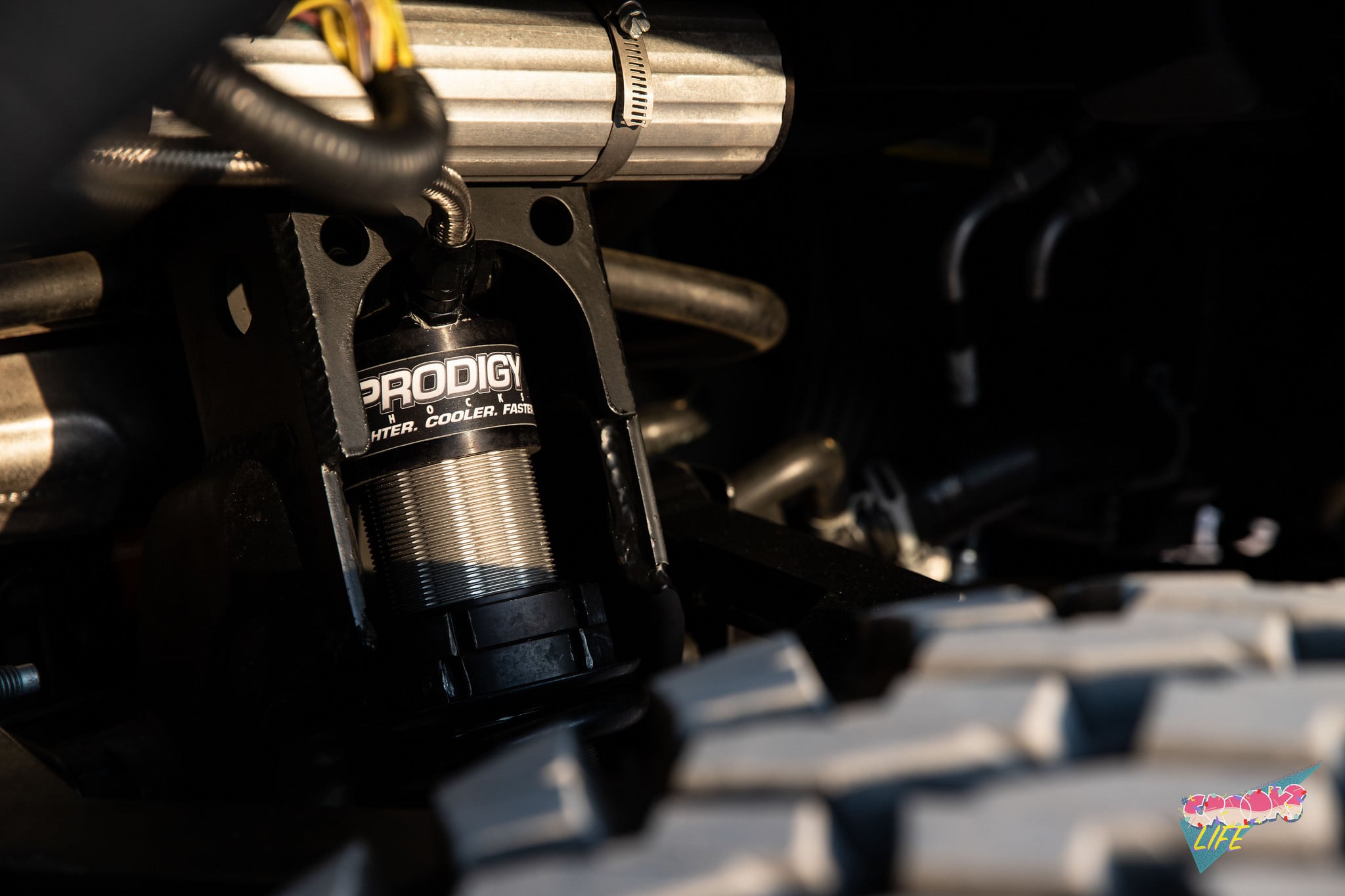 Prodigy Shocks on Custom Black Dodge Ram - Photo by Jimmy Crook