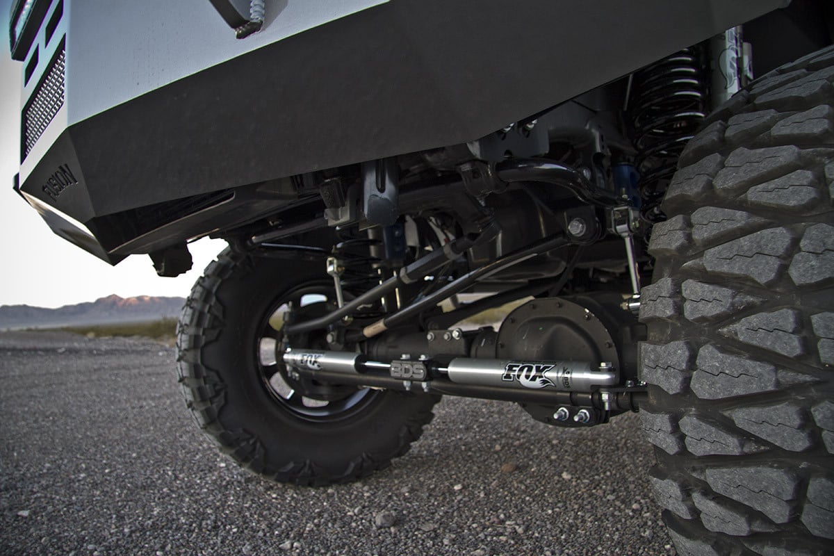 Fox Steering Wheel Stabilizer on Ram Truck - Photo by BDS Suspensions