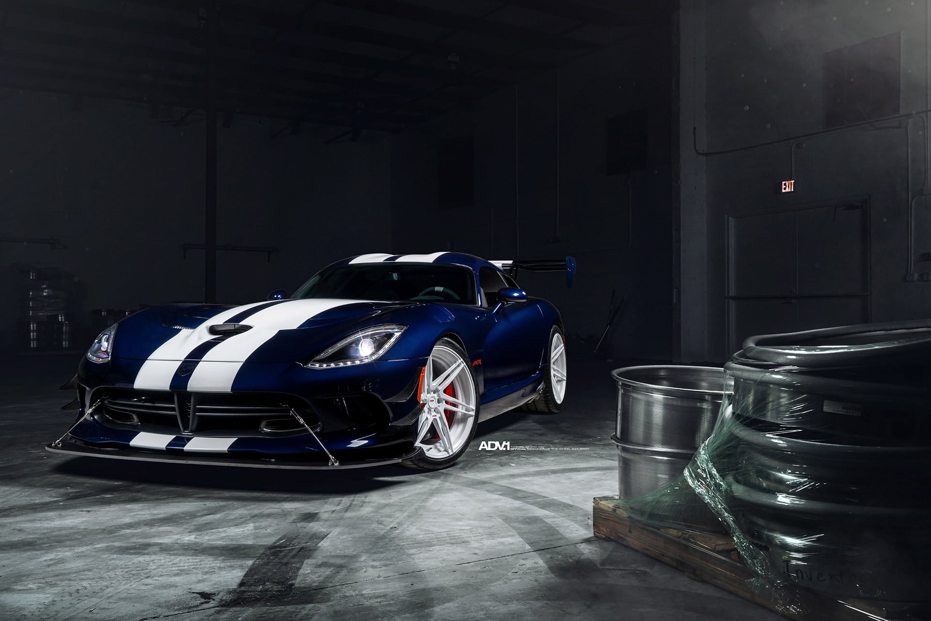 Track Ready Viper on ADV1 Wheels with Sport Wing and Splitter - Photo by ADV.1