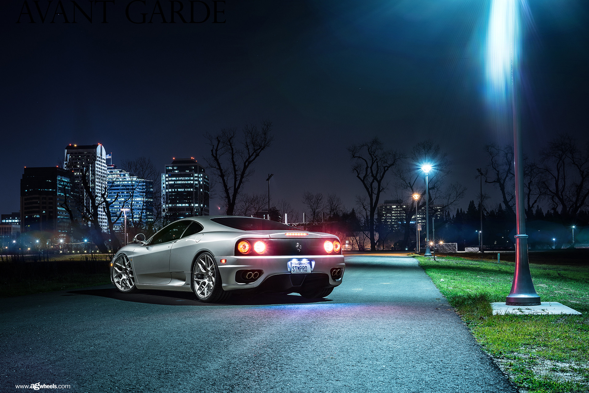 Silver Ferrari 360 Custom Rear Diffuser - Photo by Avant Garde Wheels