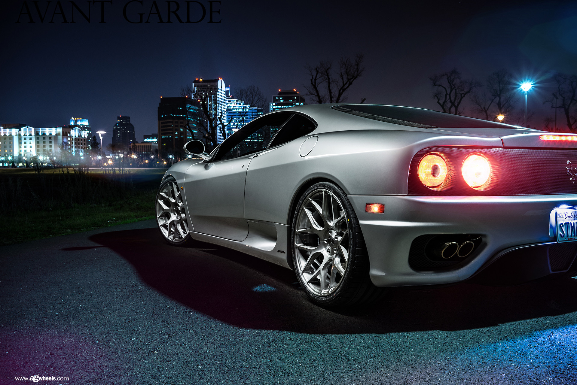 Silver Ferrari 360 with Polished Avant Garde Wheels - Photo by Avant Garde Wheels