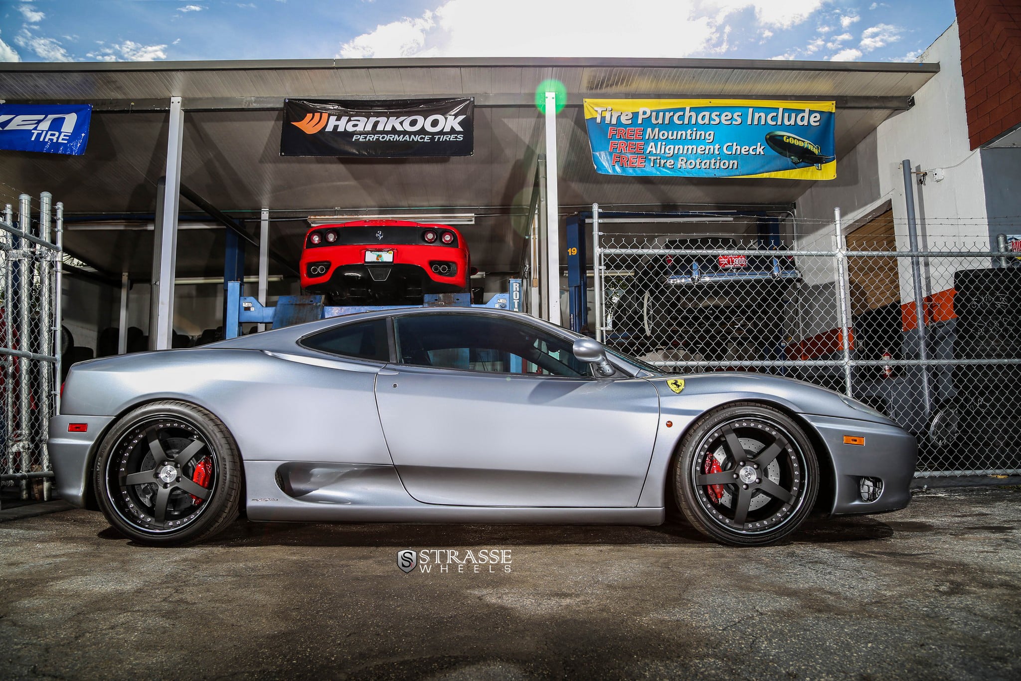 Custom Silver Ferrari 360 Side Skirts - Photo by Strasse Forged