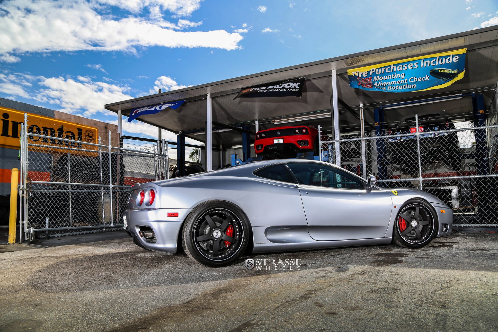 Strasse Wheels on Silver Ferrari 360 - Photo by Strasse Forged