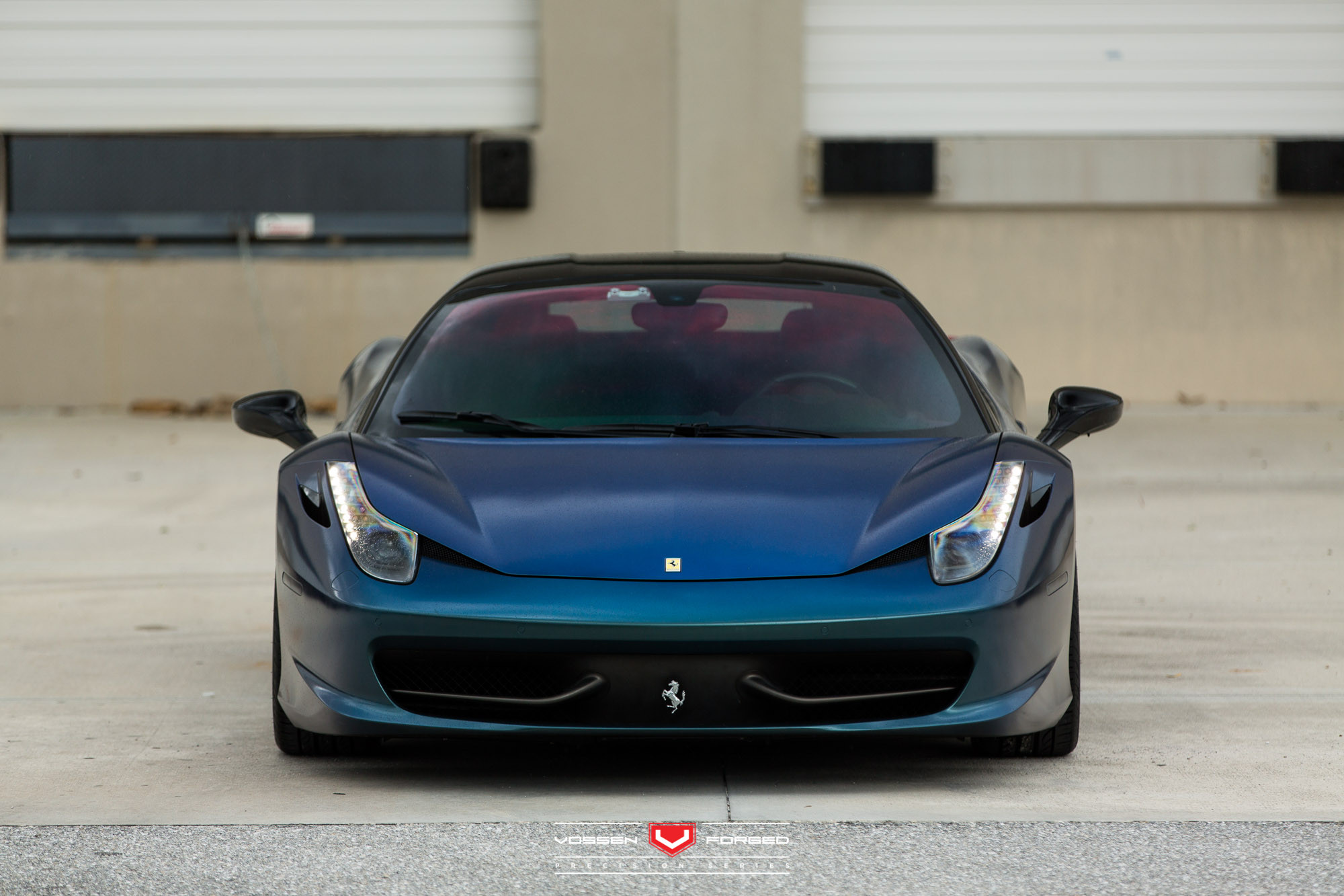 Aftermarket LED Headlights on Ferrari 458 - Photo by Vossen
