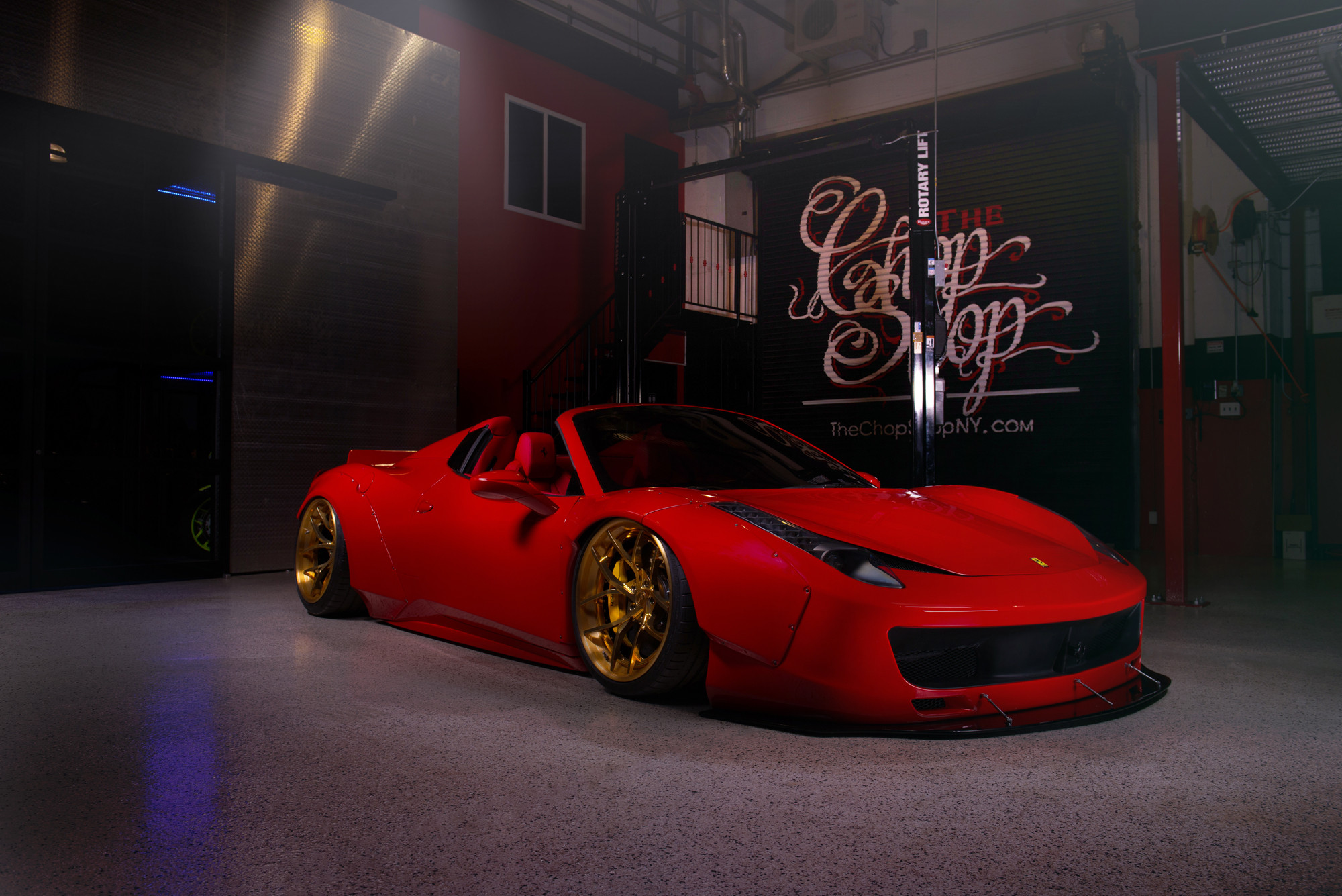Red Ferrari 458 with Custom Body Kit - Photo by Niche