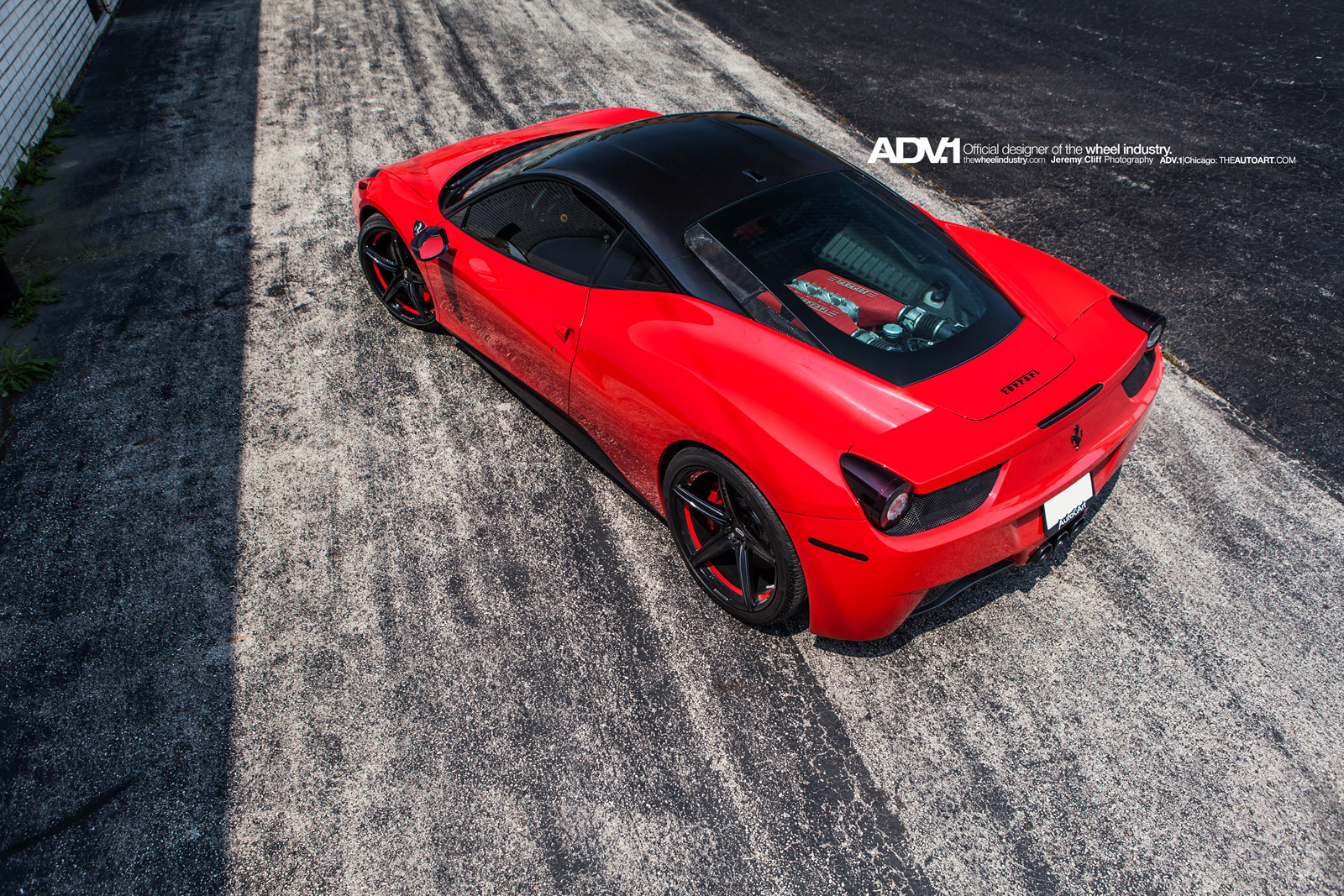 Trun Air Suspension Unit in Red Ferrari 458 - Photo by ADV.1