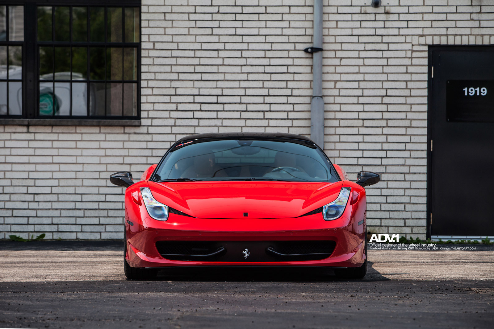Custom Front Bumper on Red Ferrari 458 - Photo by ADV.1