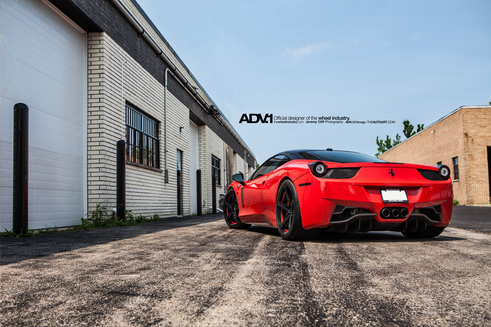 Red Ferrari 458 with Matte Black ADV1 Wheels - Photo by ADV.1