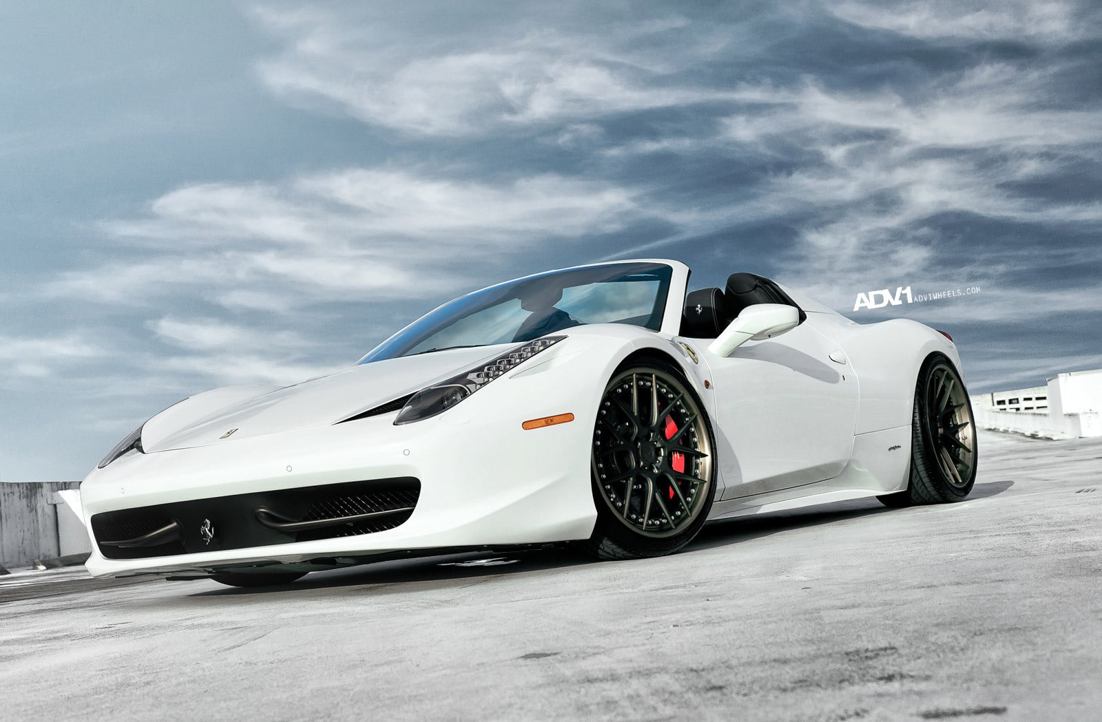 Custom White Convertible Ferrari 458 - Photo by ADV.1