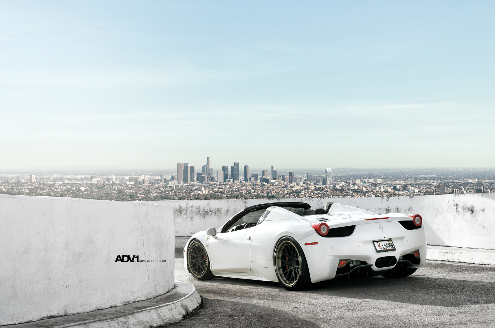 Aftermarket Rear Bumper on White Ferrari 458 - Photo by ADV.1