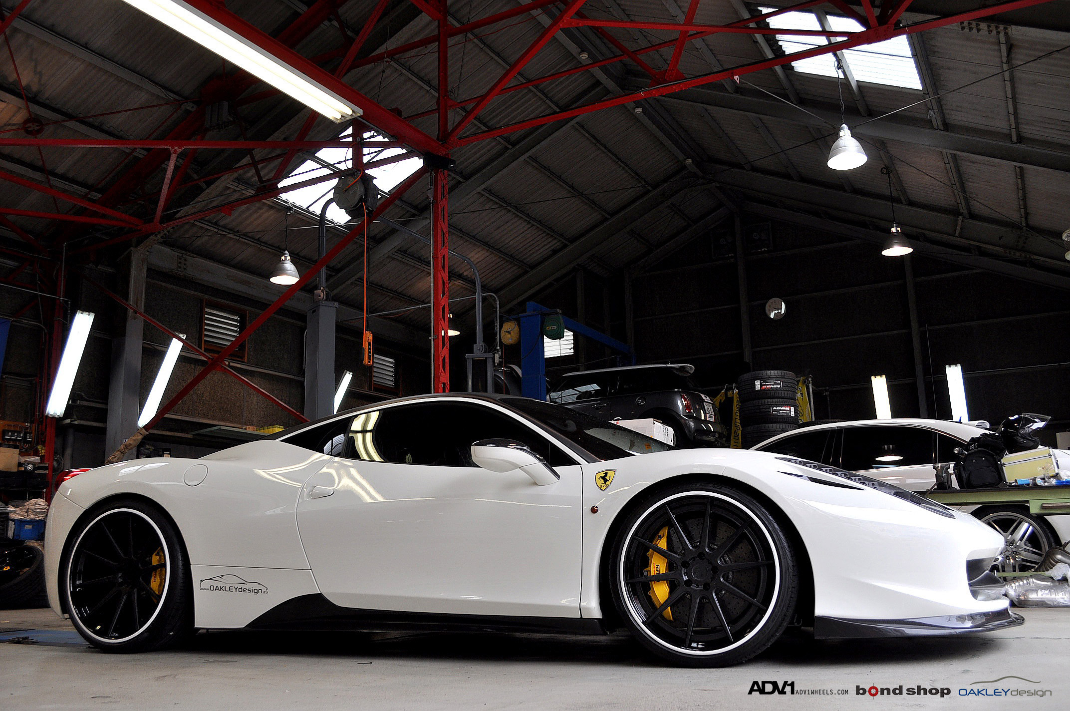 Matte Black ADV10 Rims on White Ferrari 458 - Photo by ADV.1
