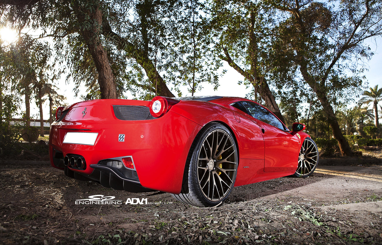 Red Ferrari 458 with Custom Rear Bumper - Photo by ADV.1