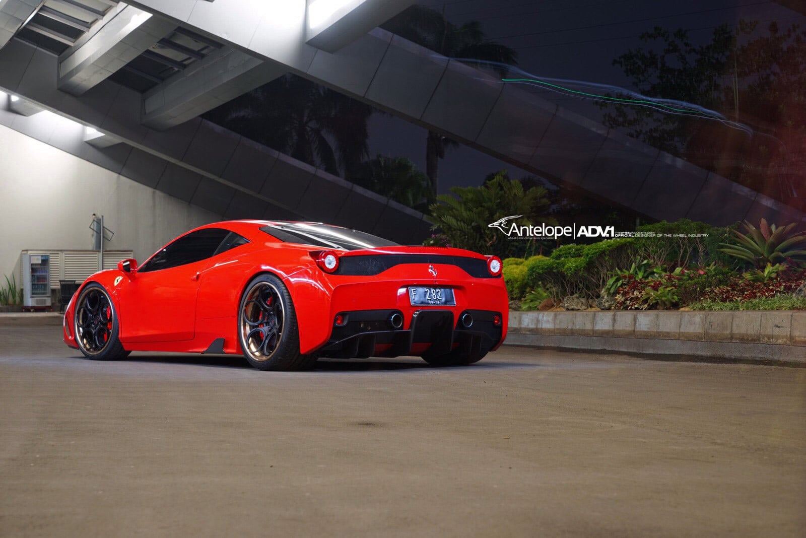 Red Ferrari 458 with LED Taillights - Photo by ADV.1