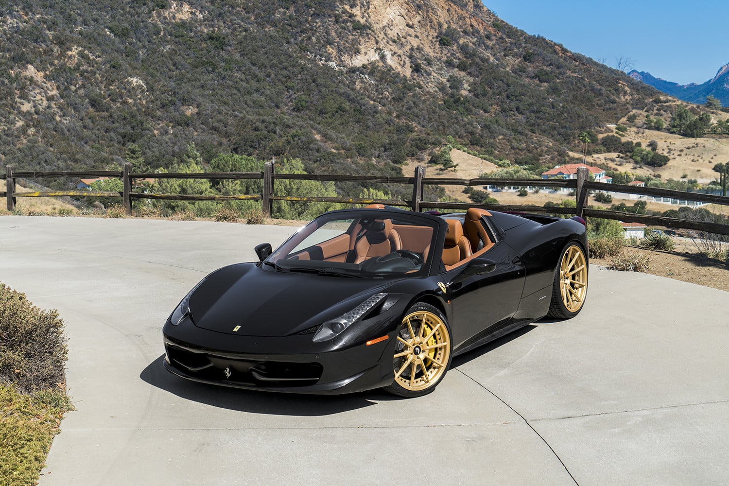 Custom Black Convertible Ferrari 458 - Photo by Forgiato