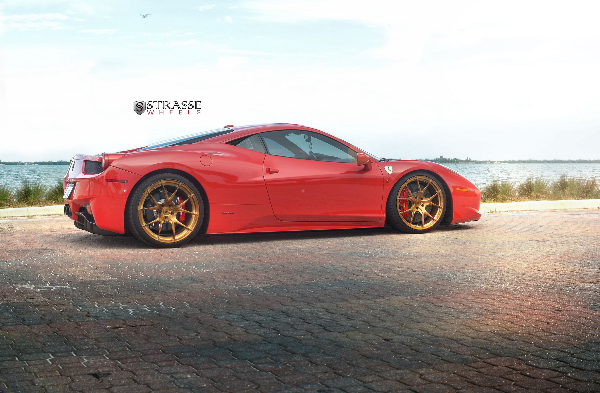 Strasse Rims with Red Brakes on Ferrari 458 - Photo by Strasse Forged