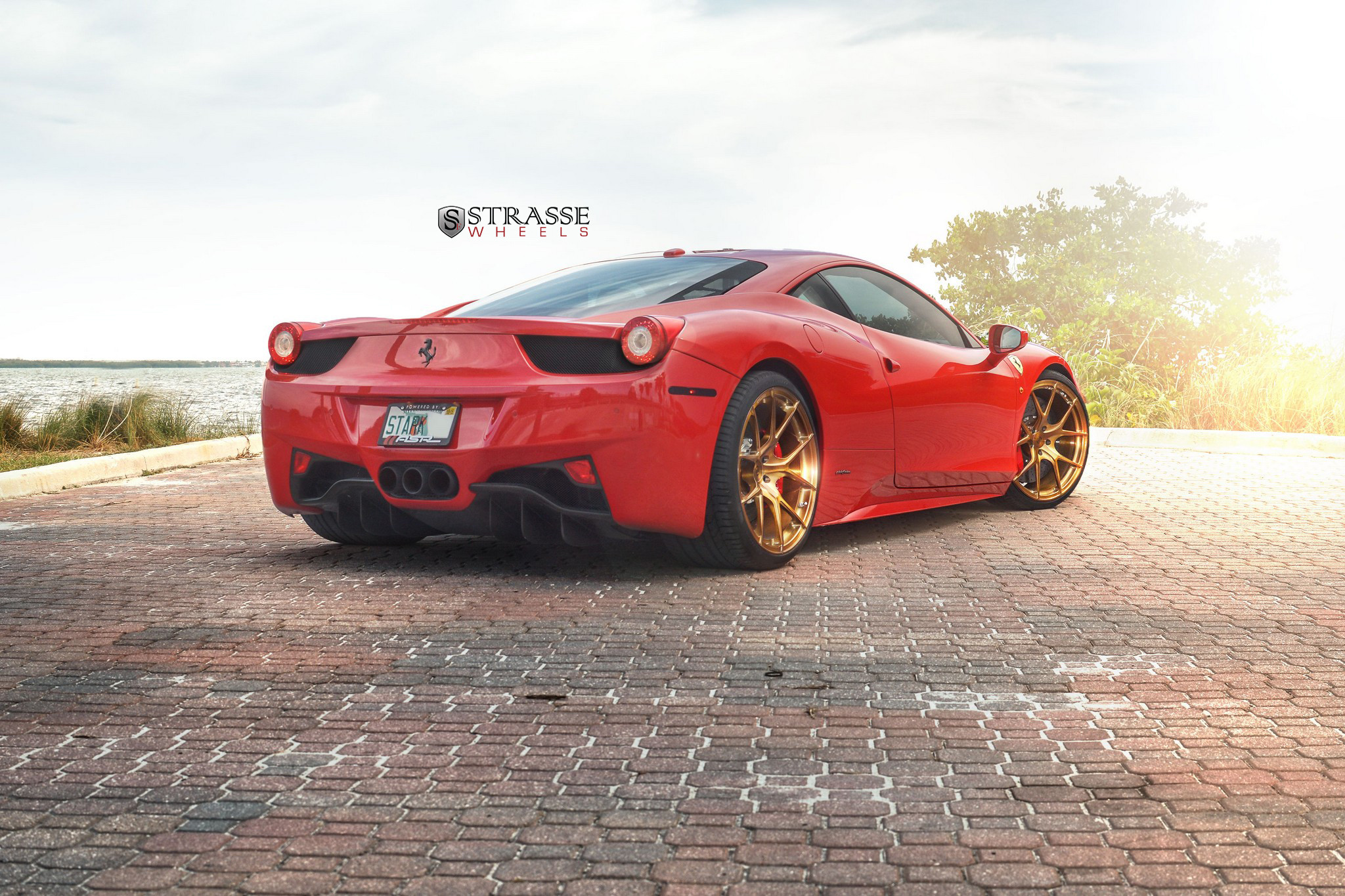 Custom Red Ferrari 458 Rear Diffuser - Photo by Strasse Forged