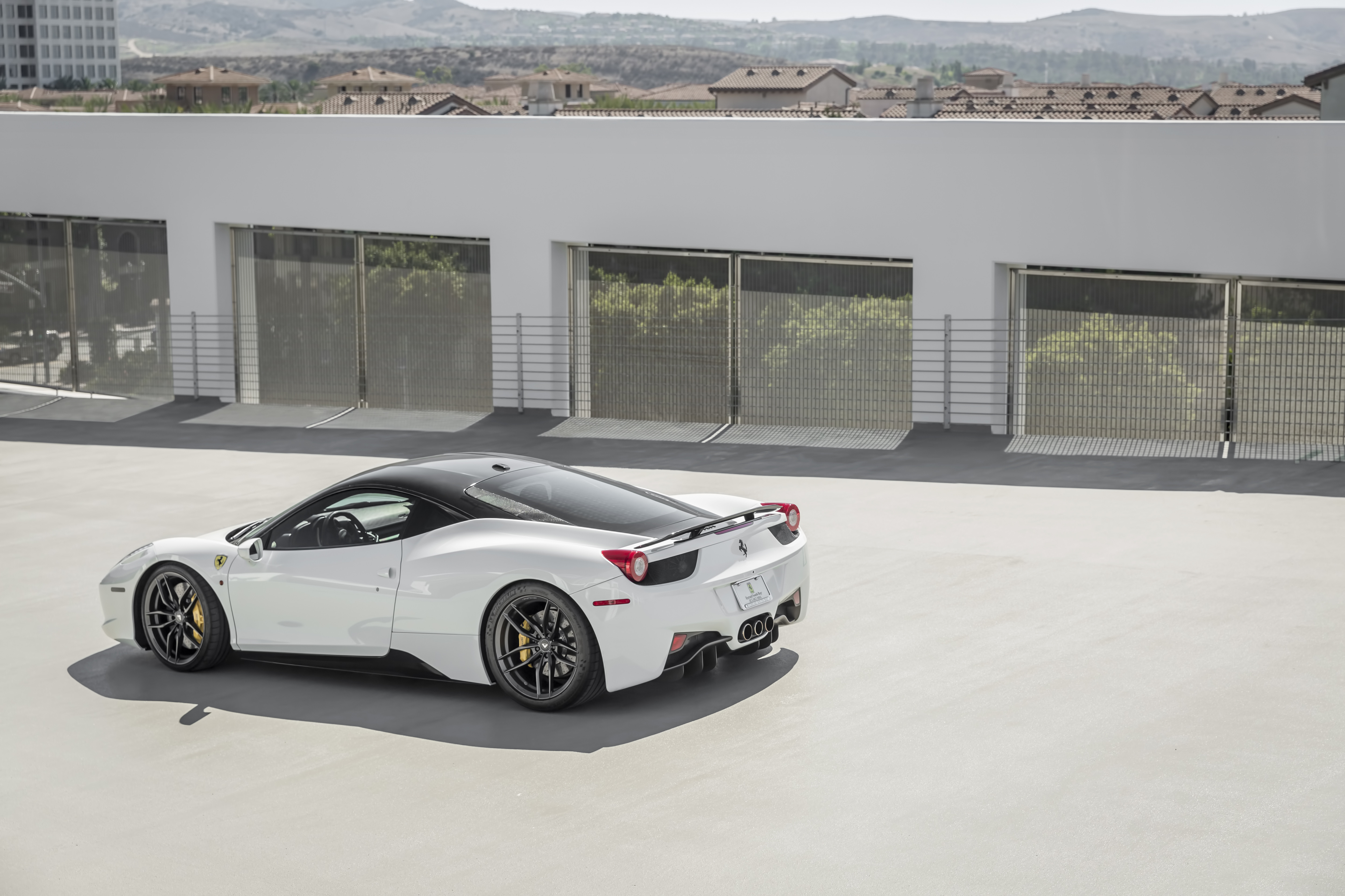 White Ferrari 458 with Custom Style Rear Diffuser - Photo by Vorstiner