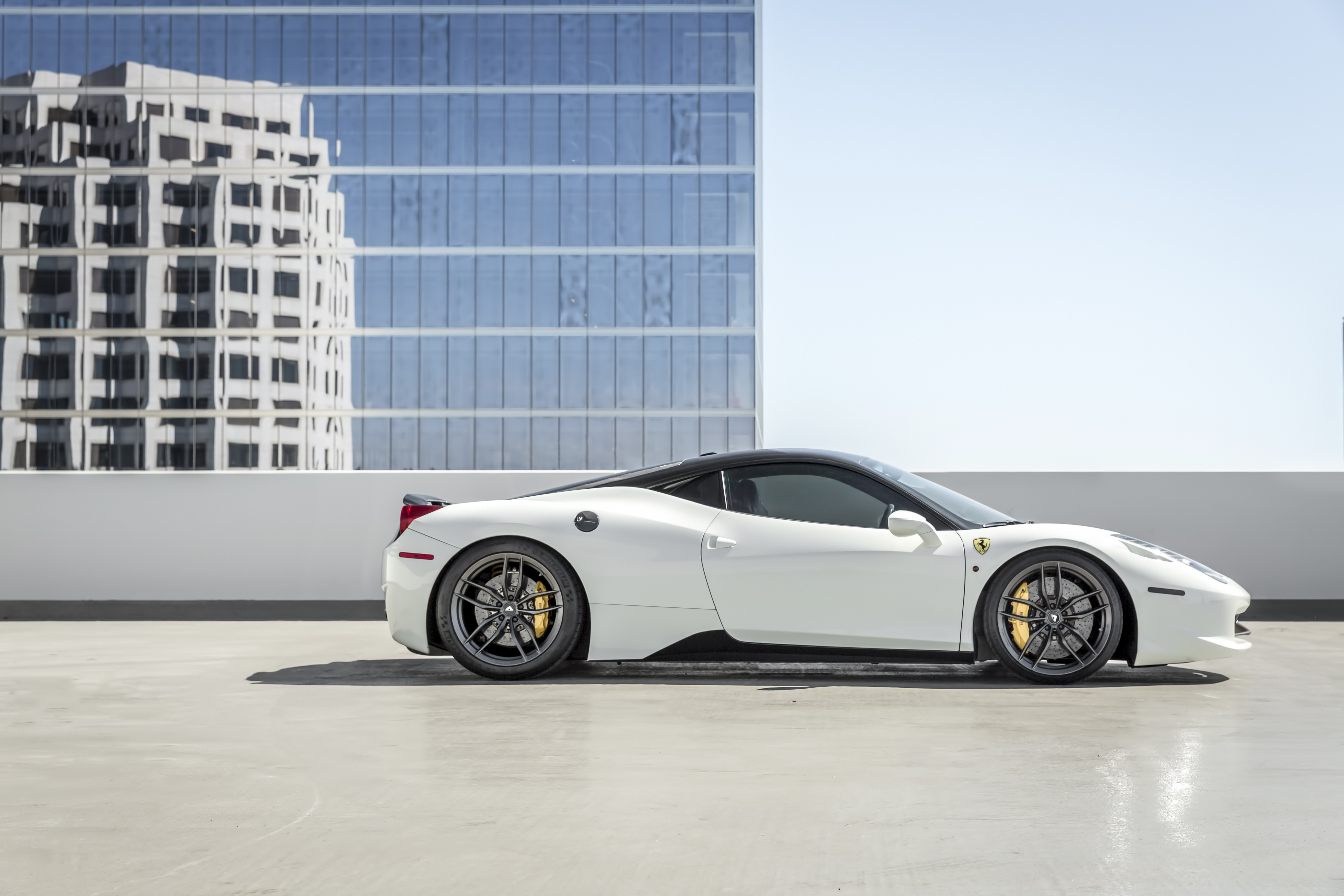 Michelin Tires on Custom White Ferrari 458 - Photo by Vorstiner