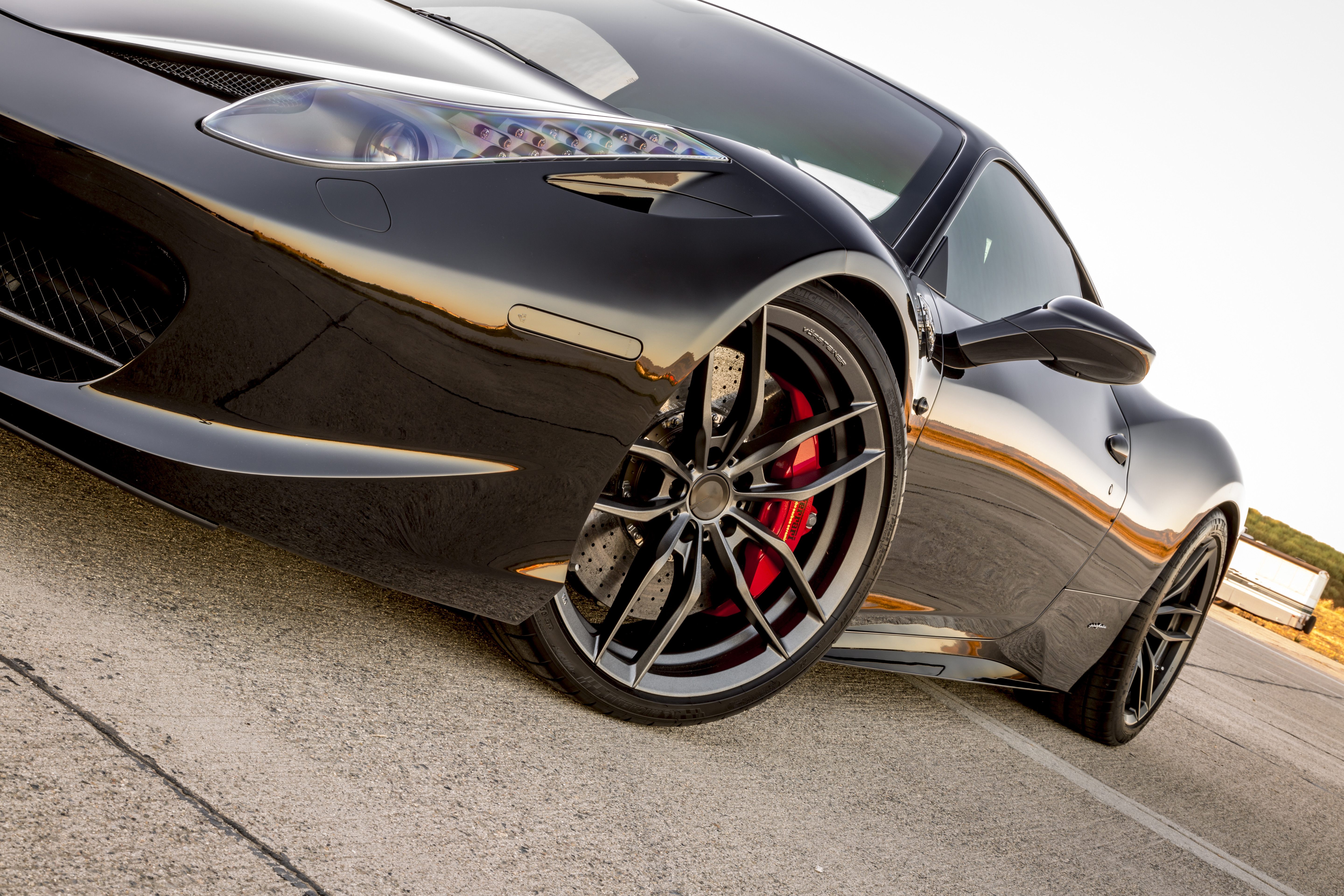 Black Ferrari 458 with Michelin Tires - Photo by Vorstiner