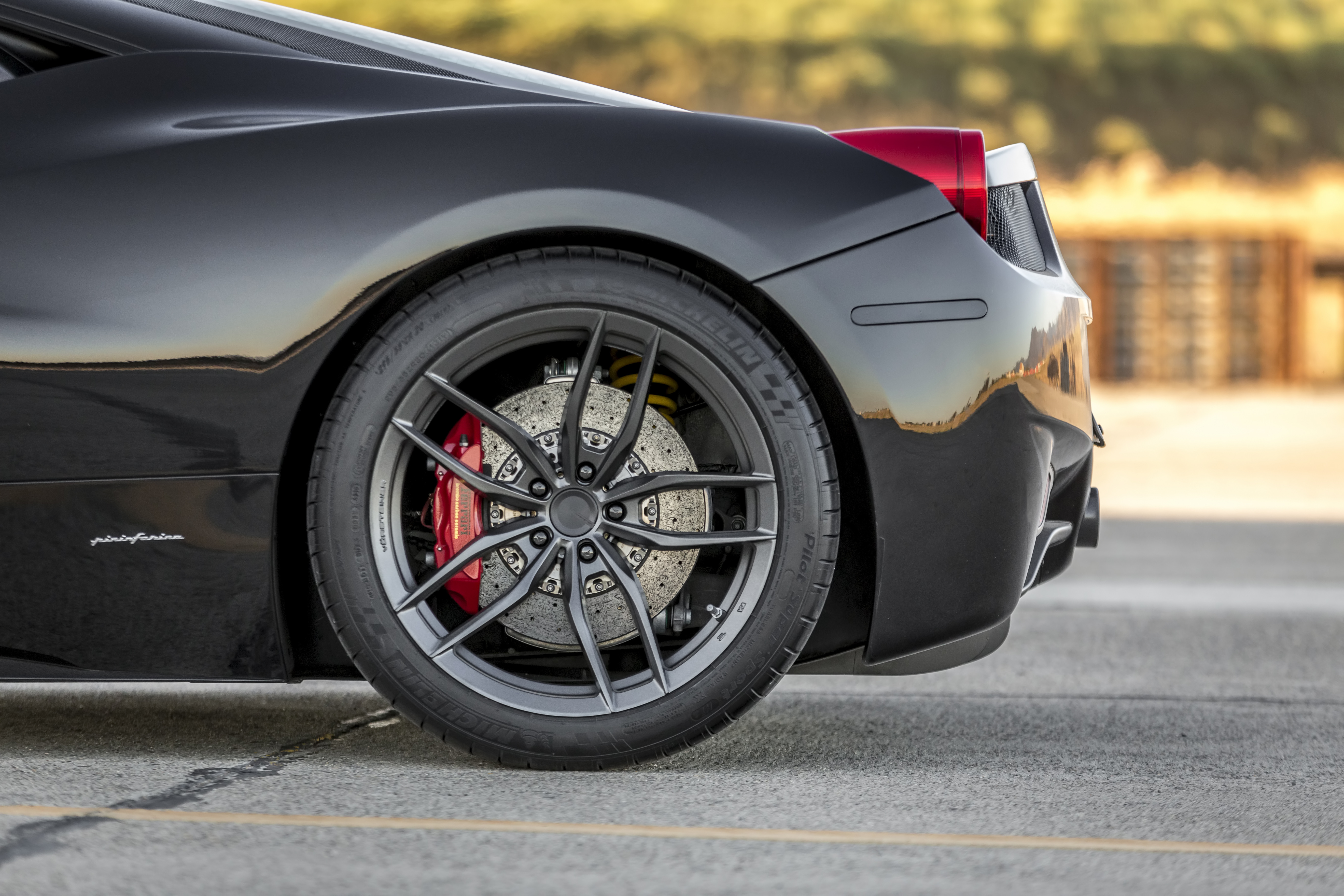 Custom Vorsteiner Wheels on Black Ferrari 458 - Photo by Vorstiner