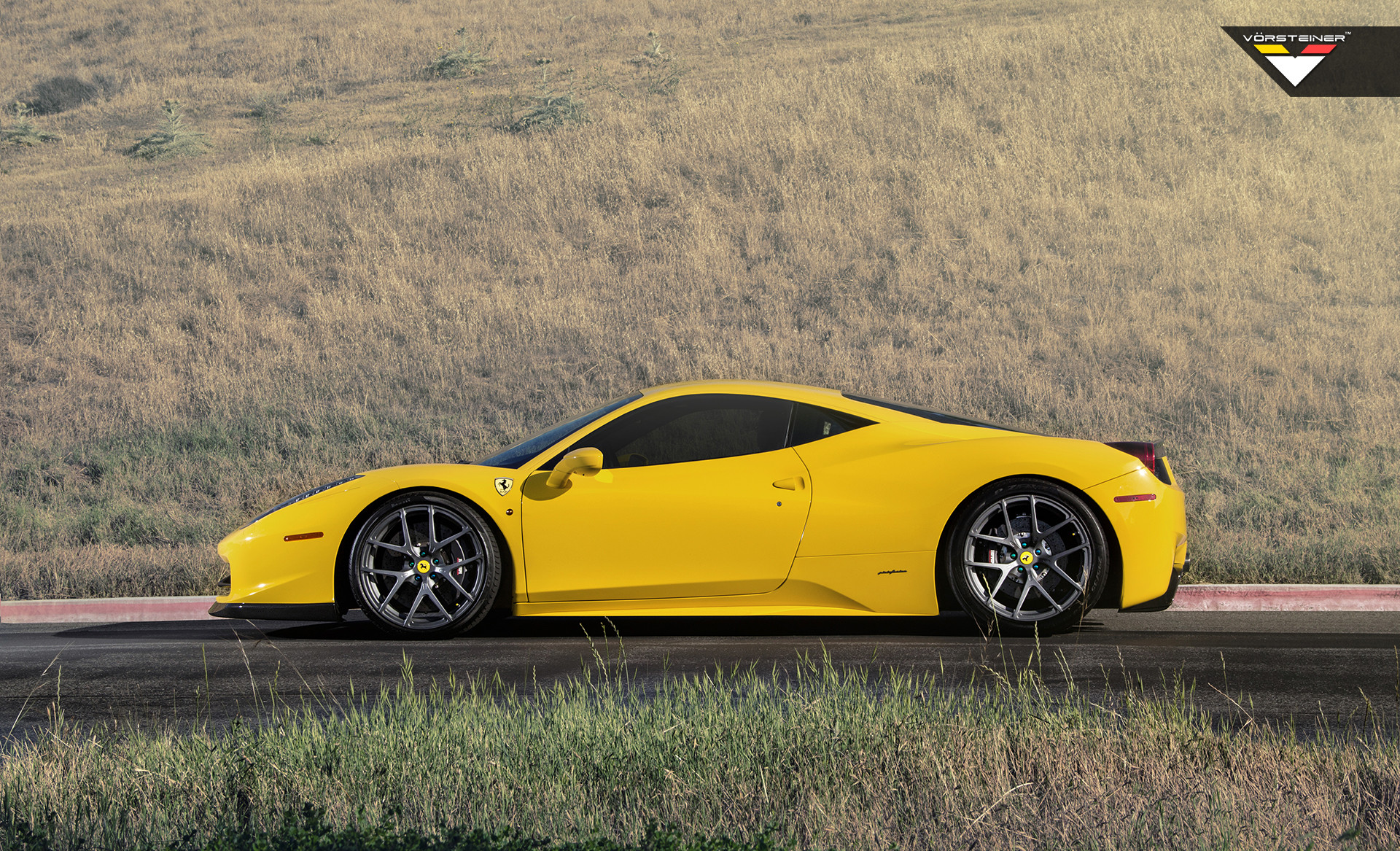 Yellow Ferrari 458 with Aftermarket Side Skirts - Photo by Vorstiner