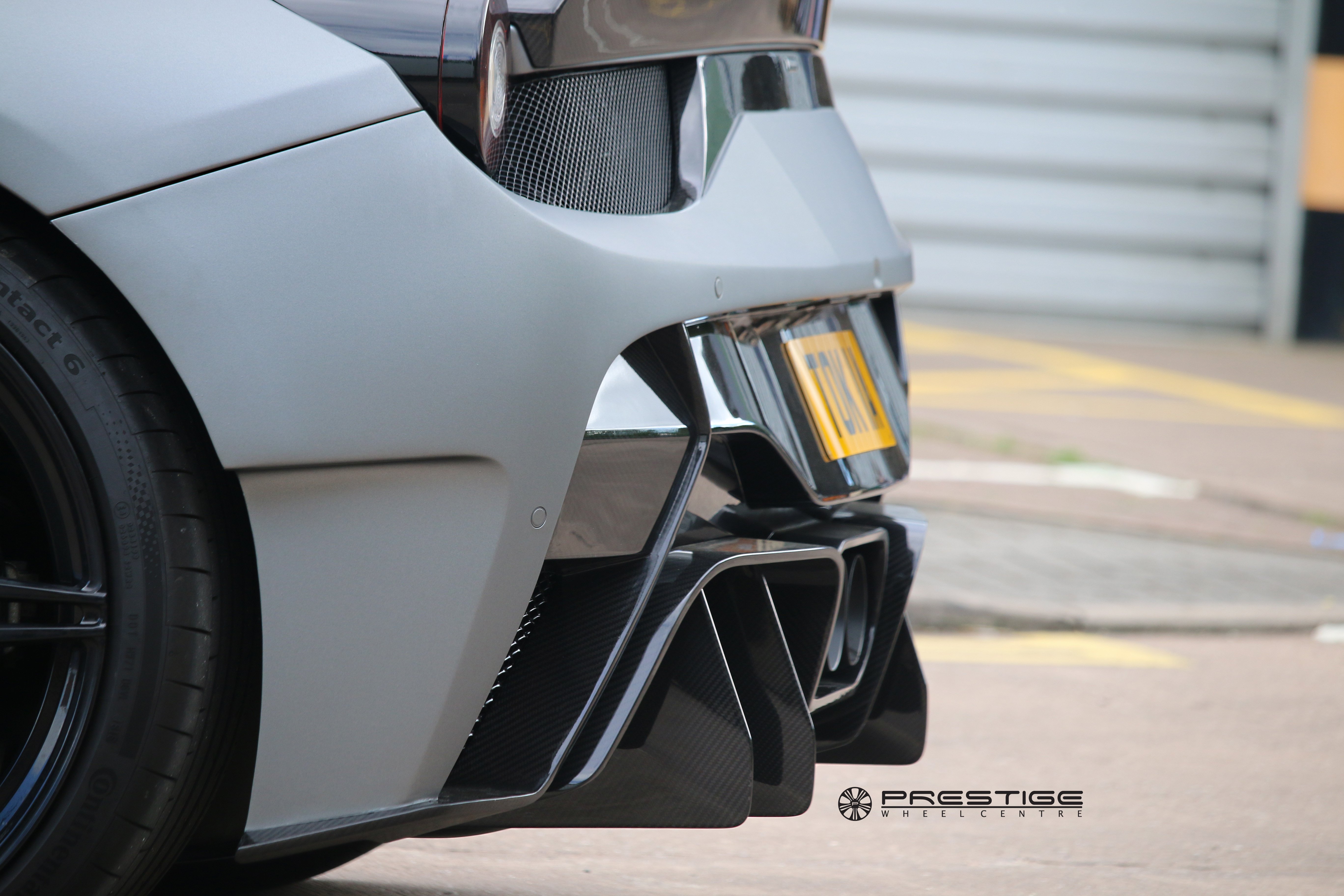 Gray Matte Ferrari 458 with Continental Tires - Photo by Vorstiner