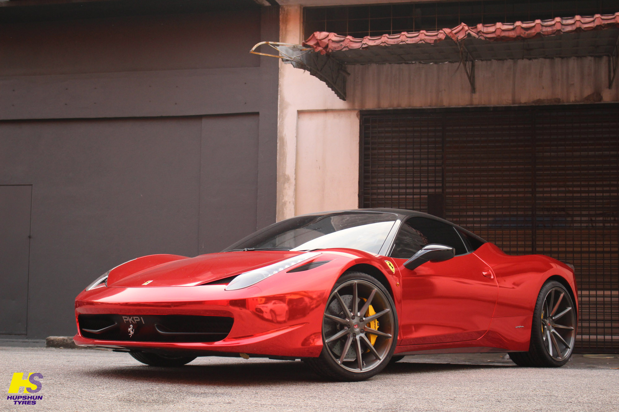 Red Ferrari 458 on Vossen Forged Rims - Photo by Vossen
