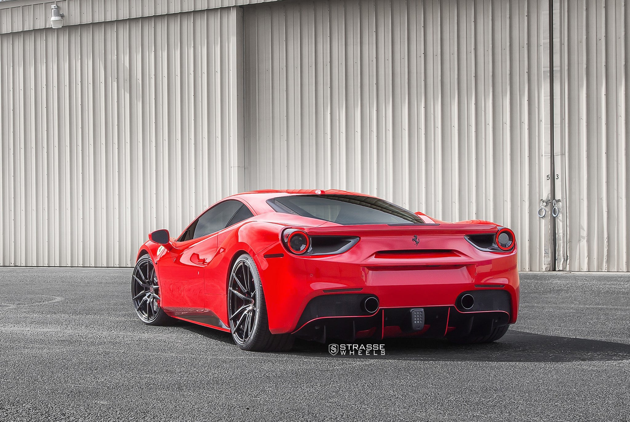Custom Ferrari 488 with Red Smoke Taillights - Photo by Strasse Forged
