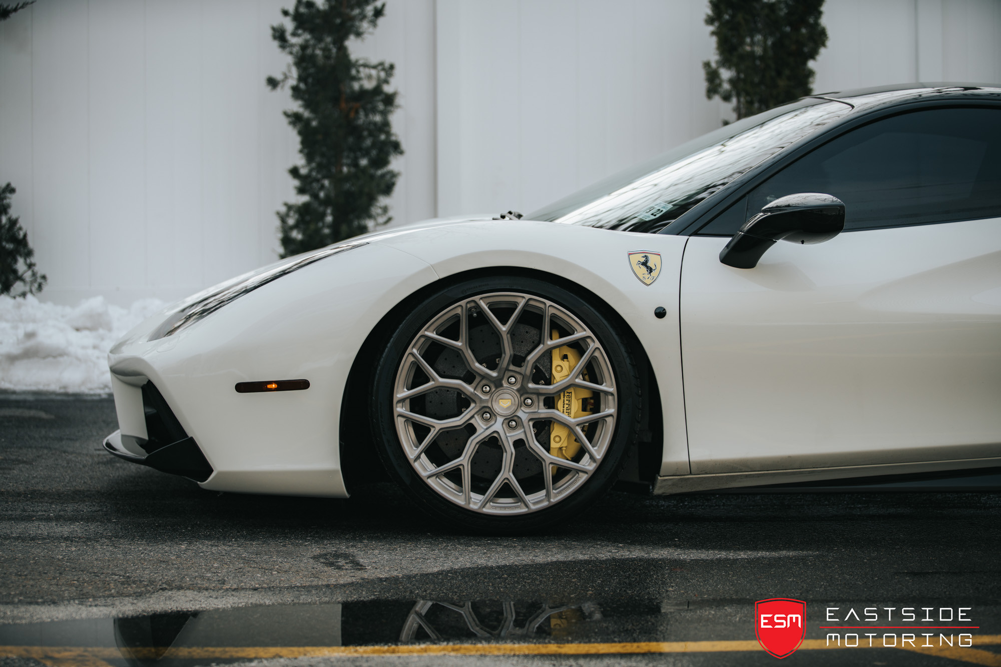Custom White Ferrari 488 on Vossen Wheels - Photo by Vossen