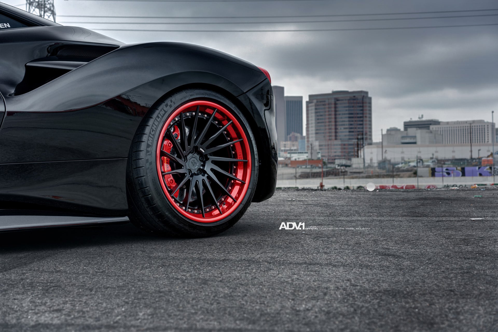 Red Ferrari Brake Calipers - Photo by ADV.1